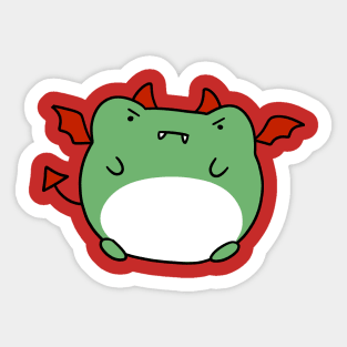 Red Devil Frog Sticker